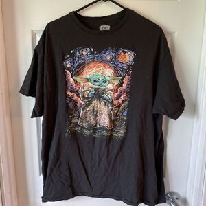 Star Wars Graphic T Shirt Men’s Size 2XL Mandalorian The Child Groku Surreal